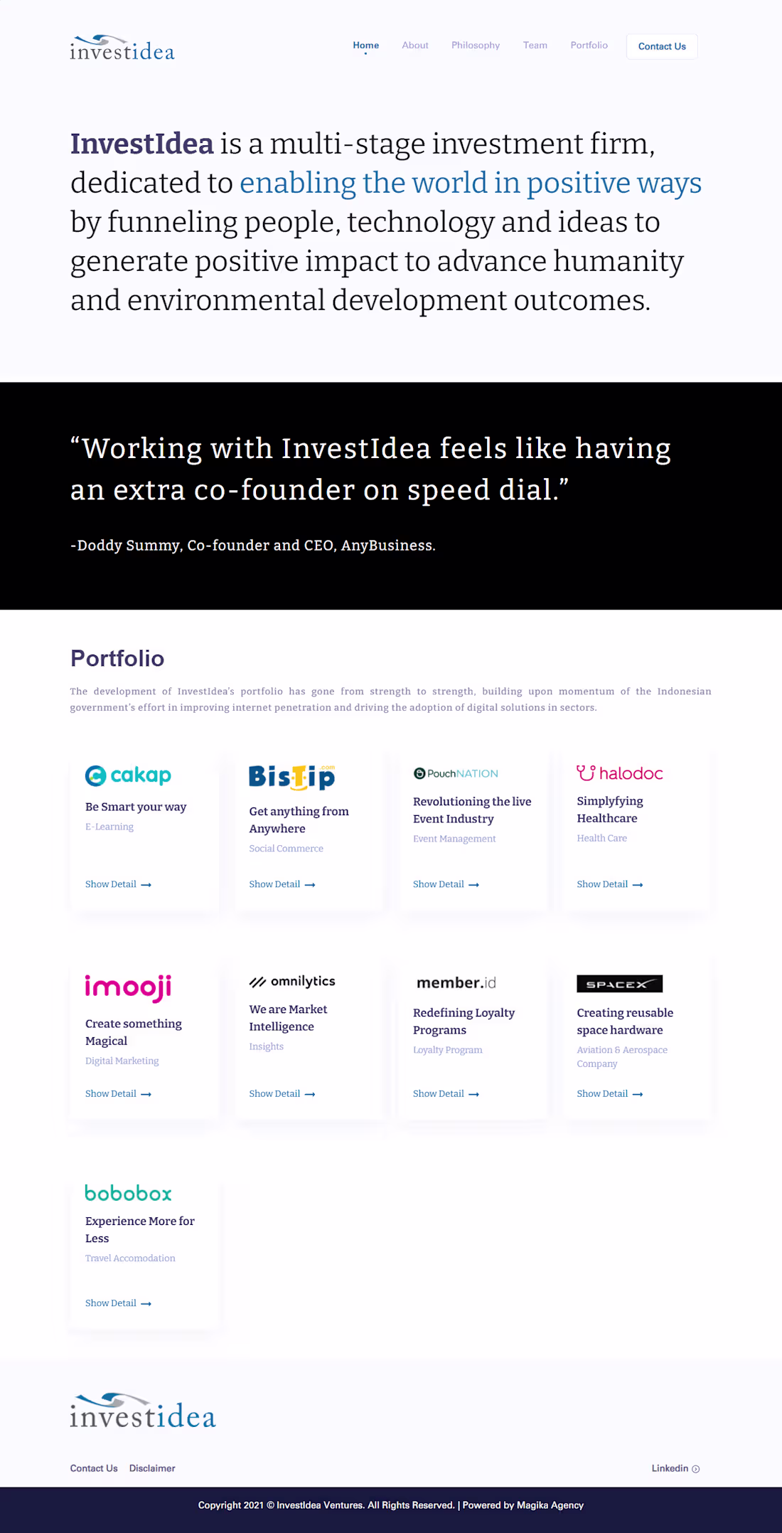 Cover image for Investidea Website