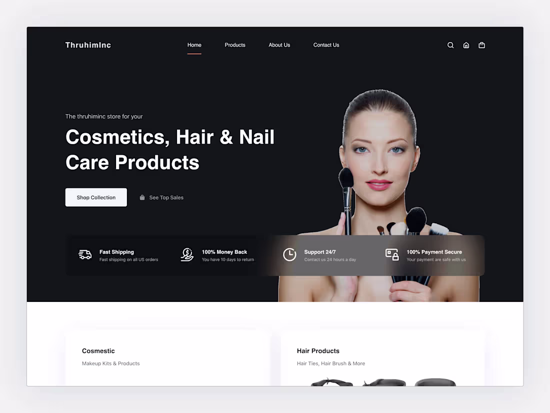 Cover image for Thruhiminc Products Store - eCommerce Concept Design