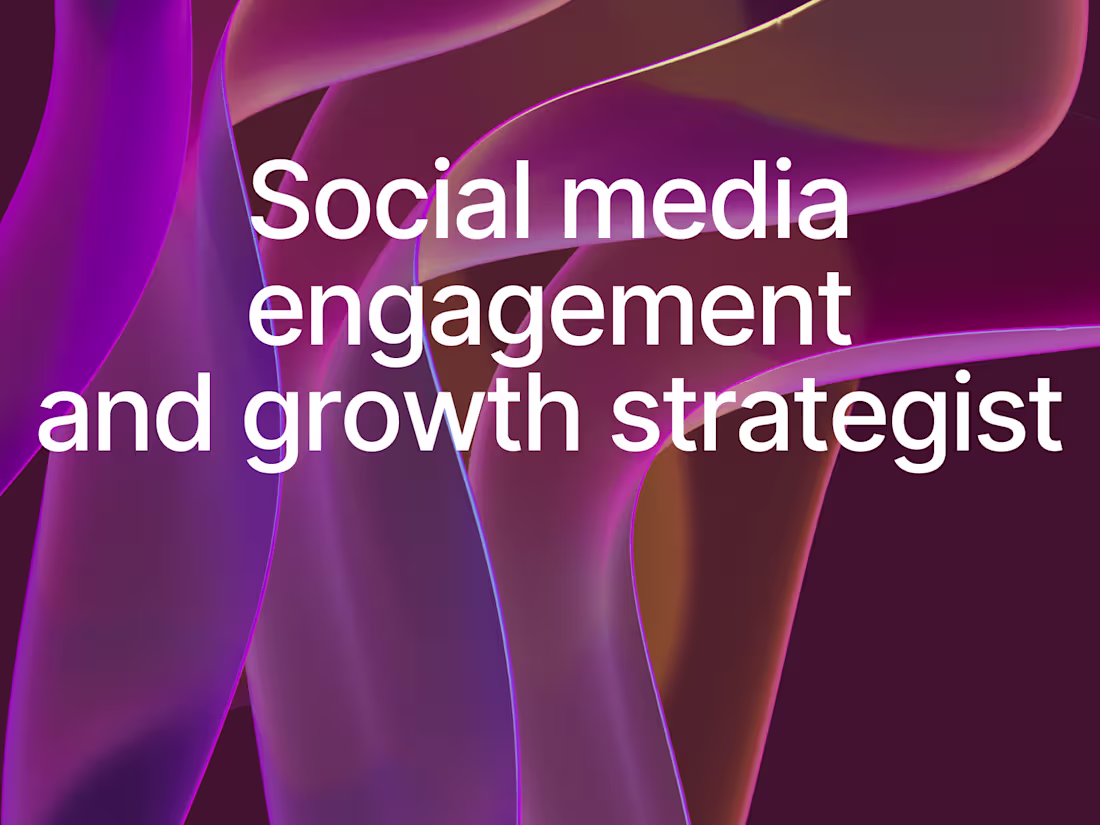 Cover image for Social media engagement
and growth strategist
