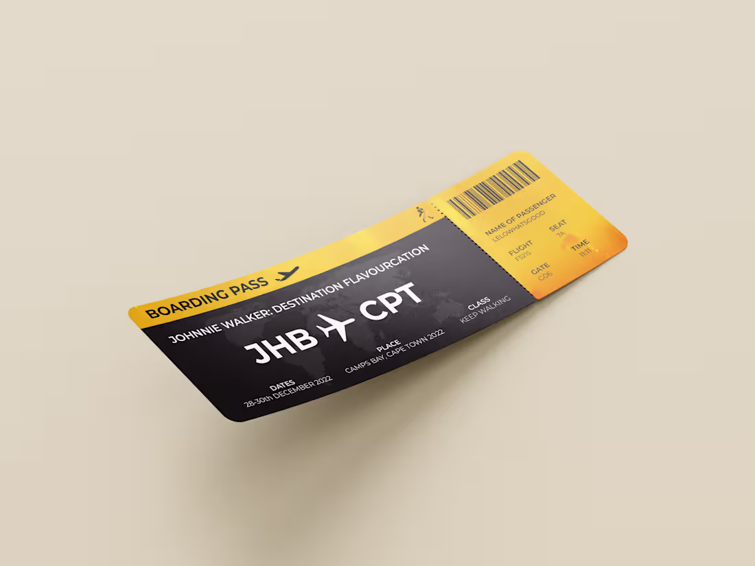 Cover image for Johnnie Walker Flavourcation Boarding Pass