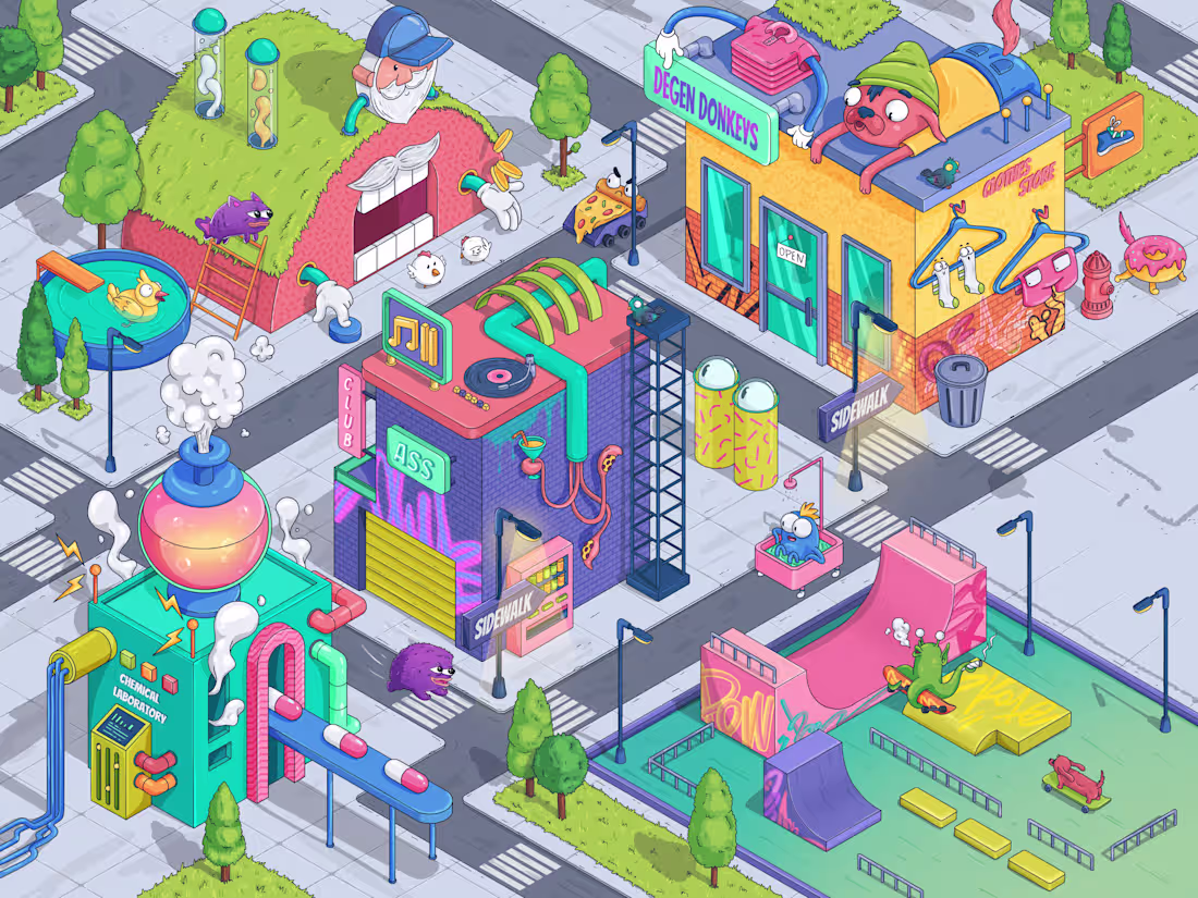 Cover image for Illustration for project Degen Donkeys