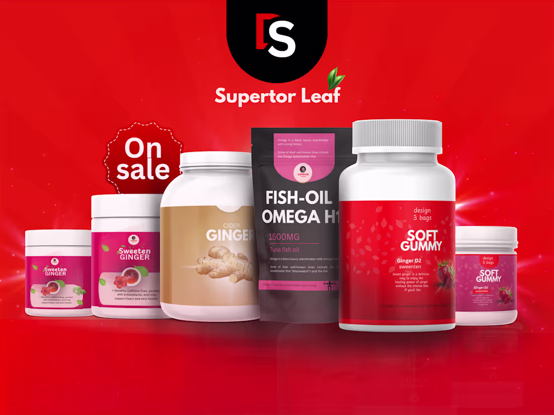 Cover image for I designed the packaging for Supertor Leaf, a health care br...