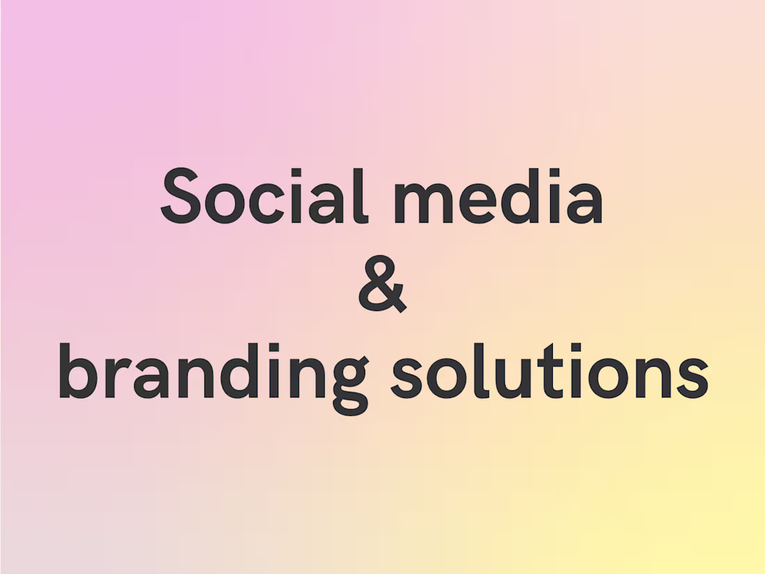 Cover image for Social media content & branding solutions