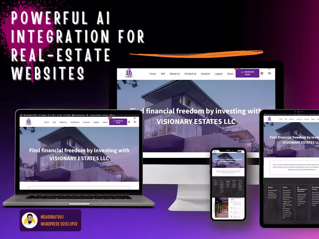 Cover image for Wordpress Real Estate website