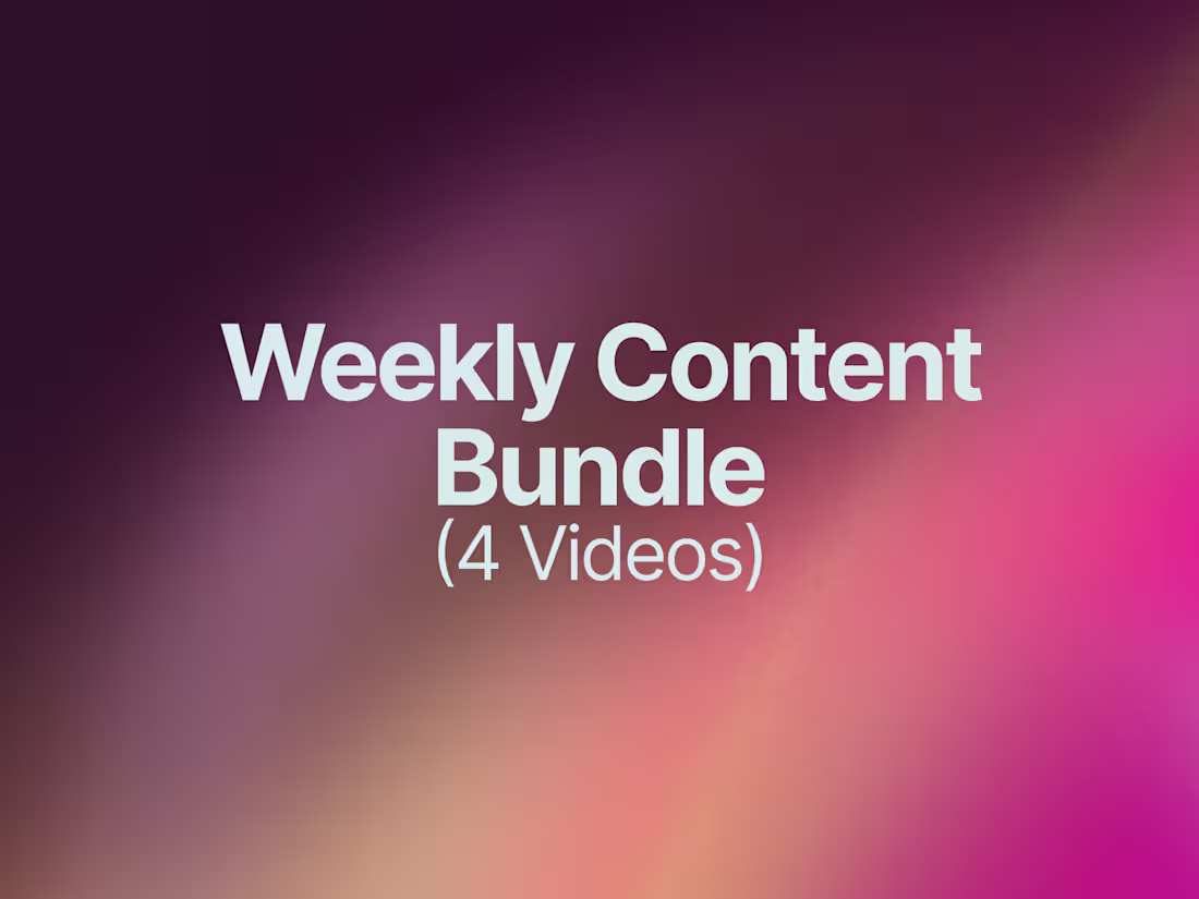 Cover image for The Weekly Growth Pack: 4 High-Retention Social Edits