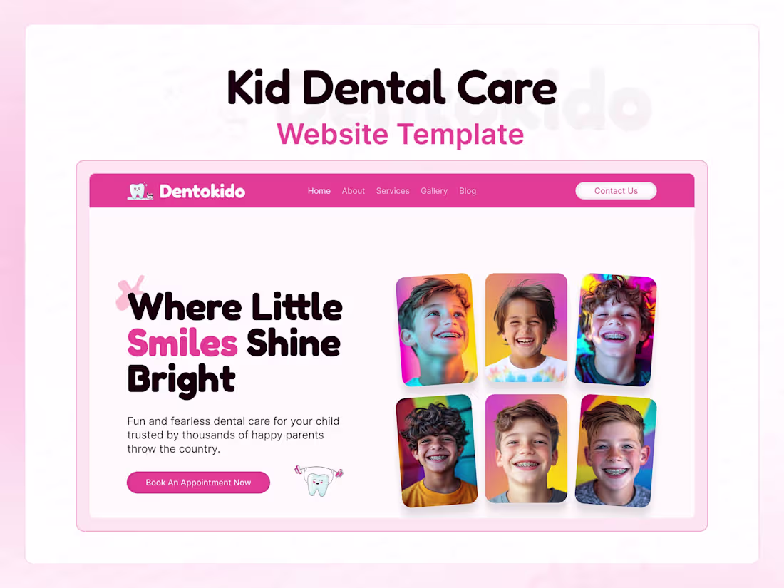 Cover image for Pediatric Dentist Framer Template