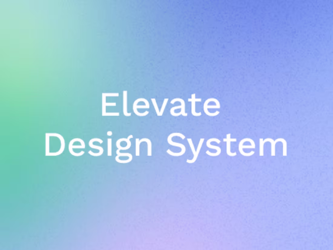 Cover image for Elevate Design System