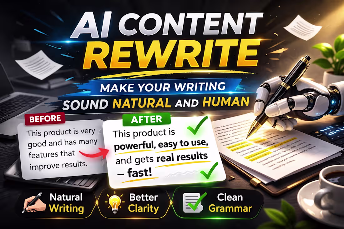 Cover image for Fix robotic AI writing and make it sound human