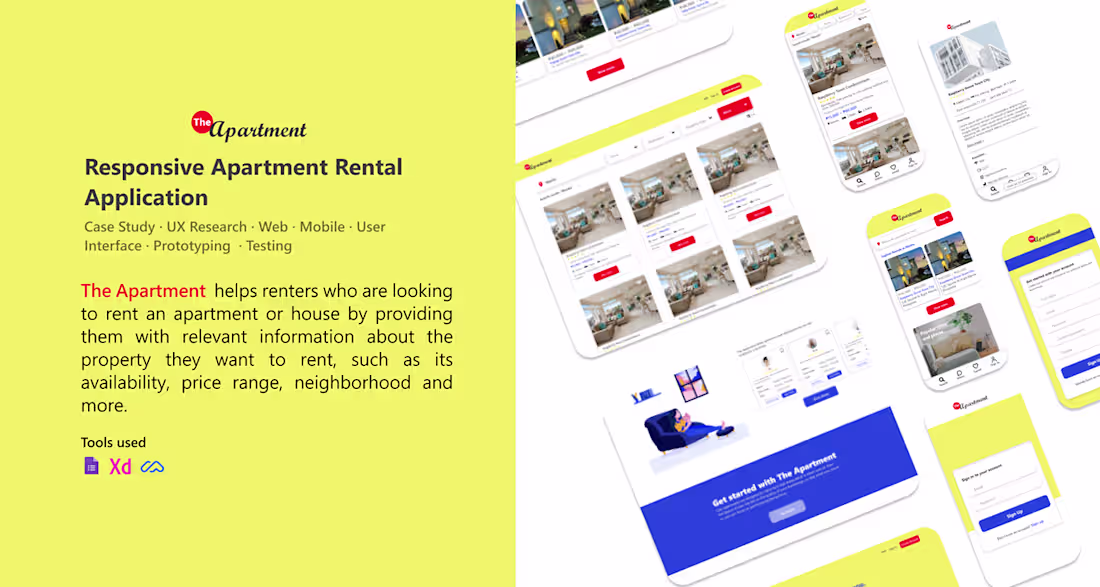 Cover image for The Apartment Hunting Responsive App on Behance