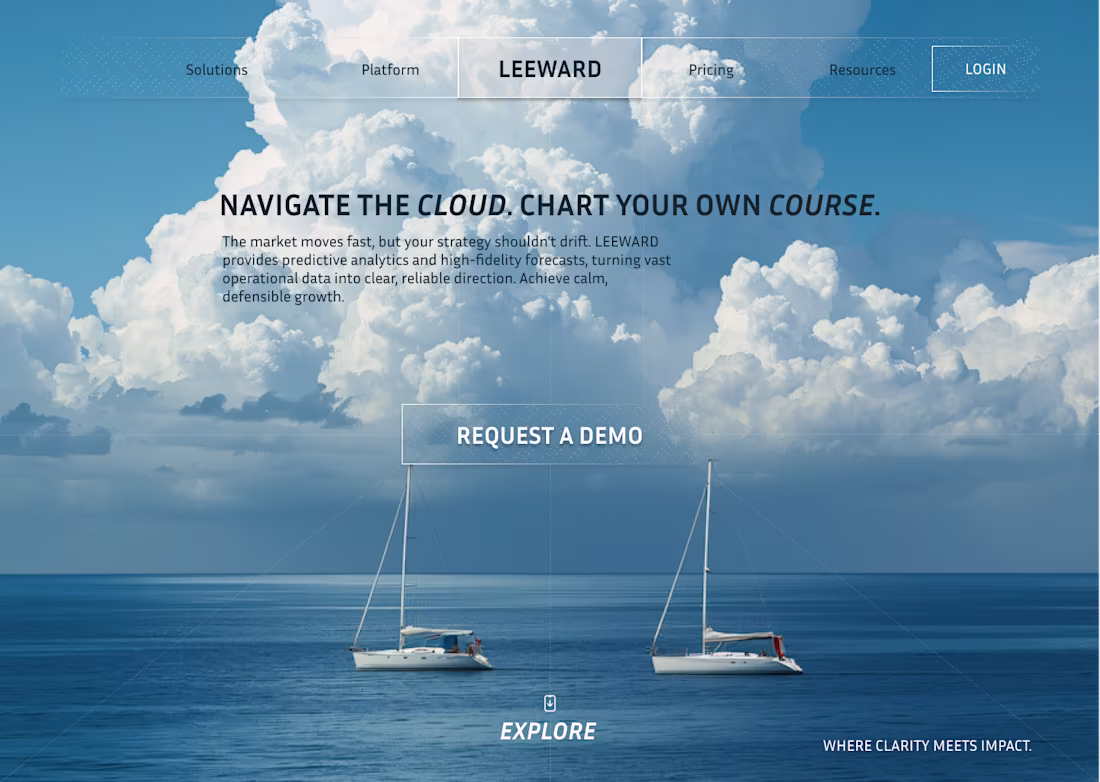 Cover image for 13/30: LEEWARD SaaS Hero. This is a prime example of the hig...