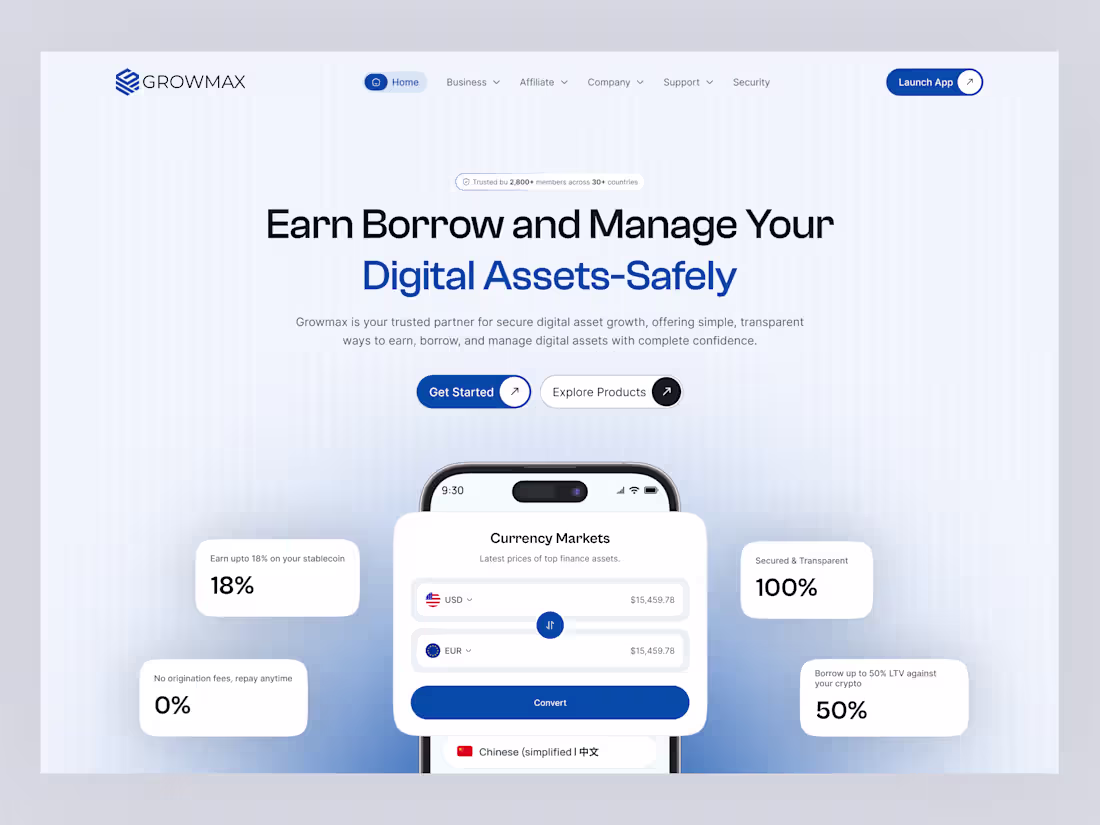 Cover image for Web3 Finance Platform UI