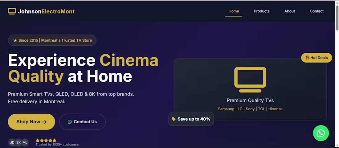 Cover image for Profesional Tv website For a