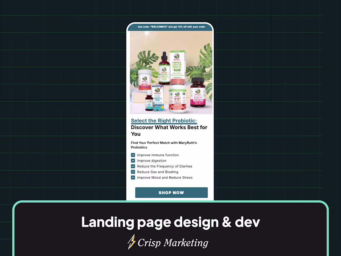Cover image for Landing page design & development for 8 figure brand