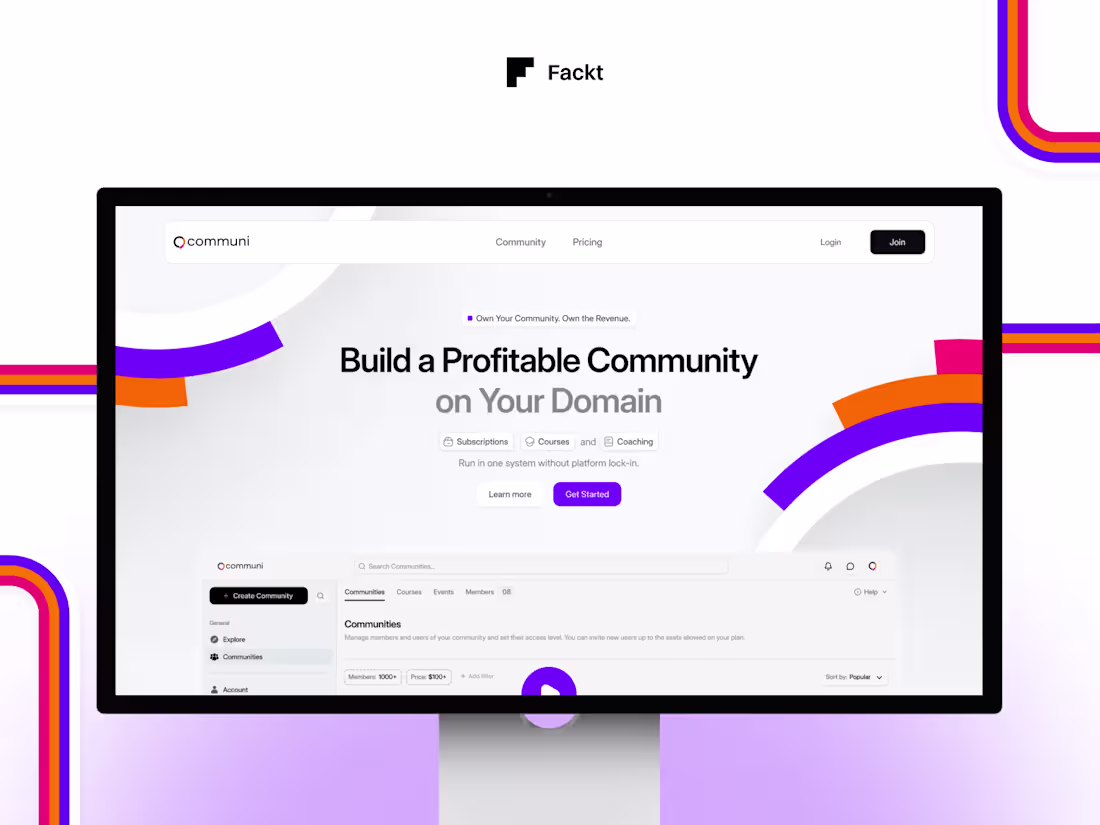 Cover image for Communi Landing Page Design