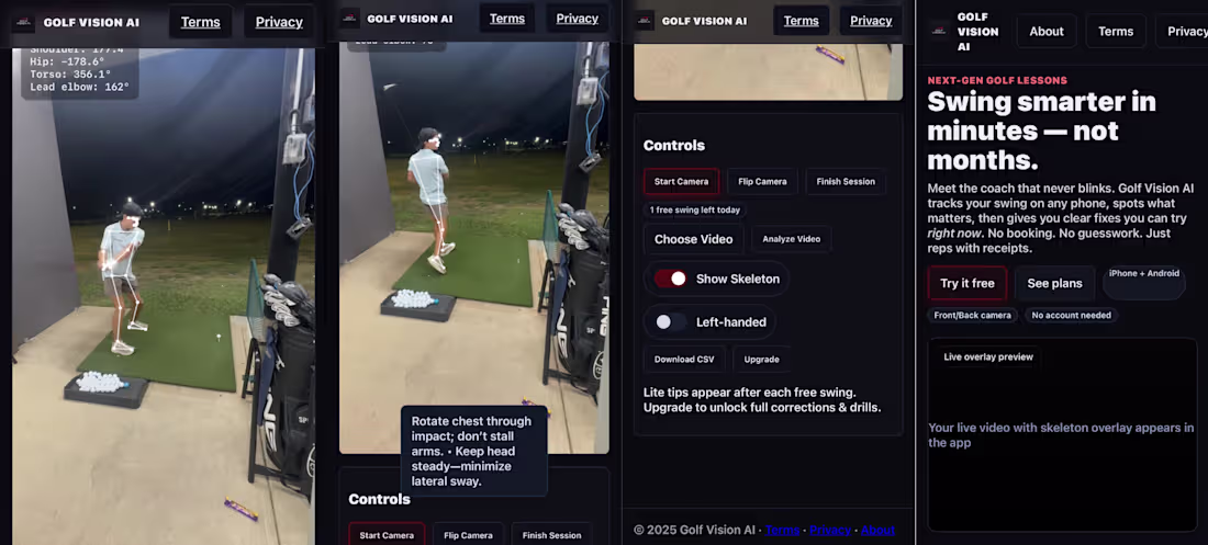 Cover image for This is Golf Vision AI. This was a fun build. I wanted to ch...