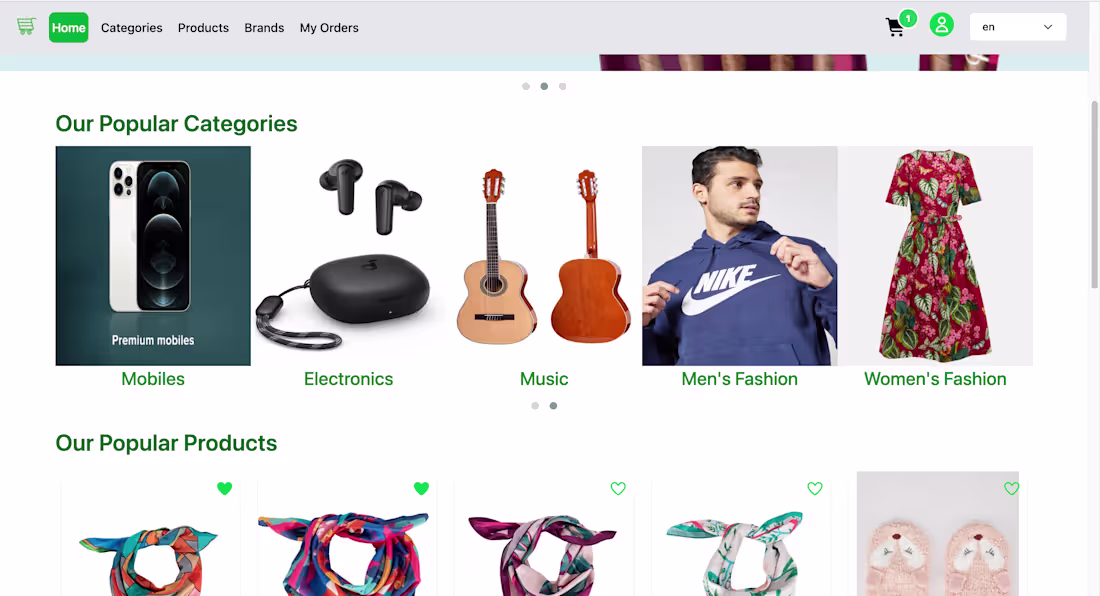 Cover image for Full-featured e-commerce SPA with cart