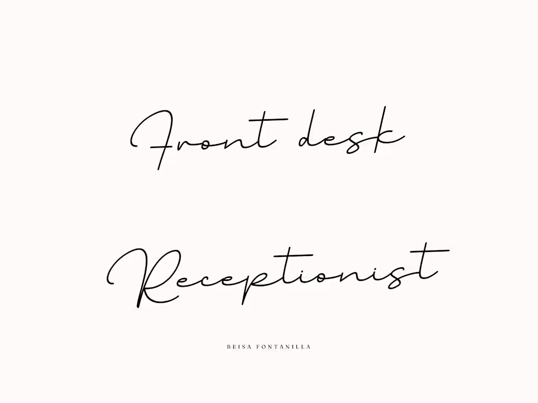 Cover image for Front Desk Receptionist