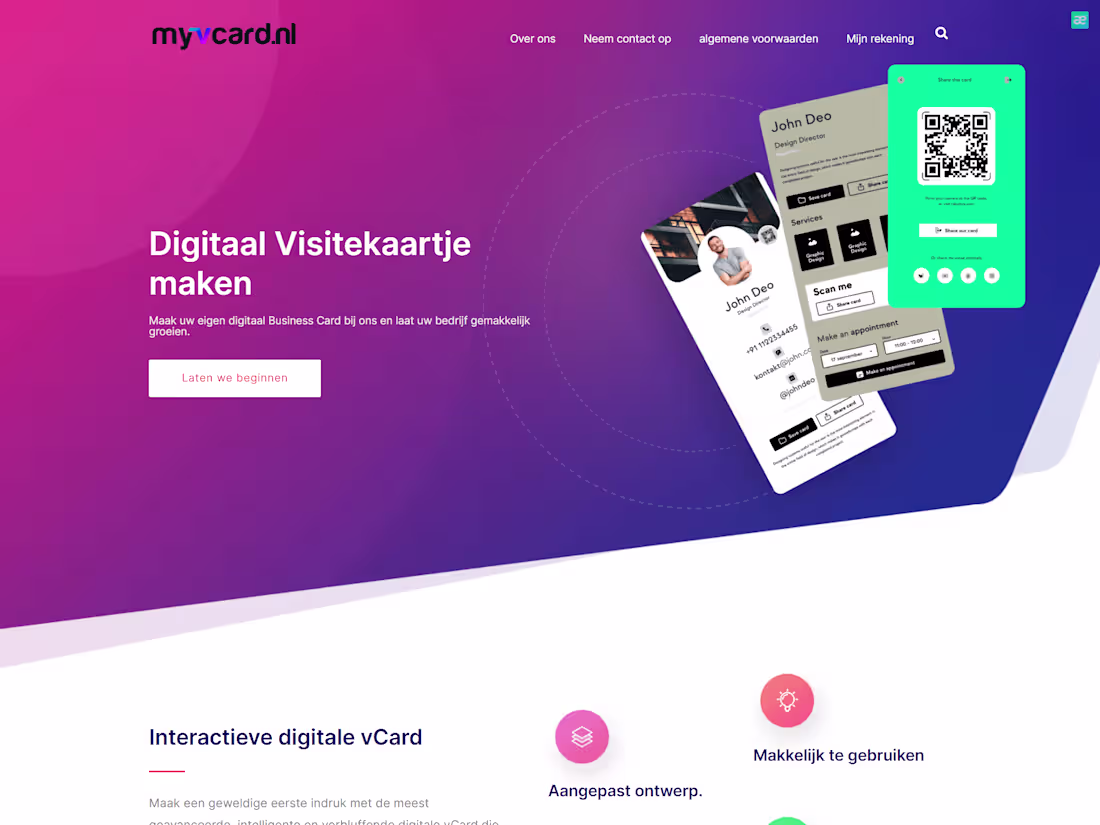 Cover image for Digital Business Card Maker Saas