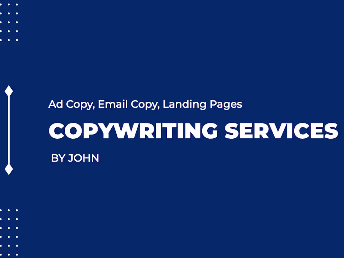 Cover image for Copywriting-Ad Copy, Emails, Landing pages