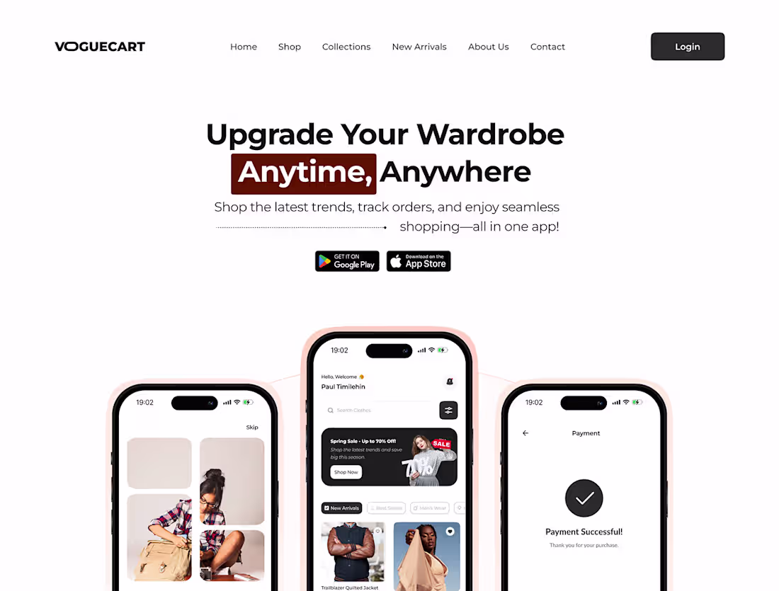 Cover image for Hero Section for the clothing line's website :: Behance