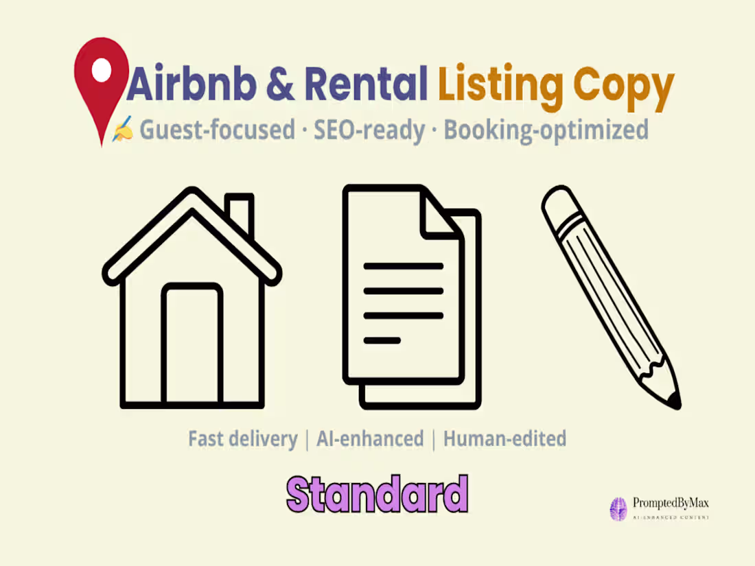 Cover image for Full Airbnb Listing Rewrite + SEO Highlights Included