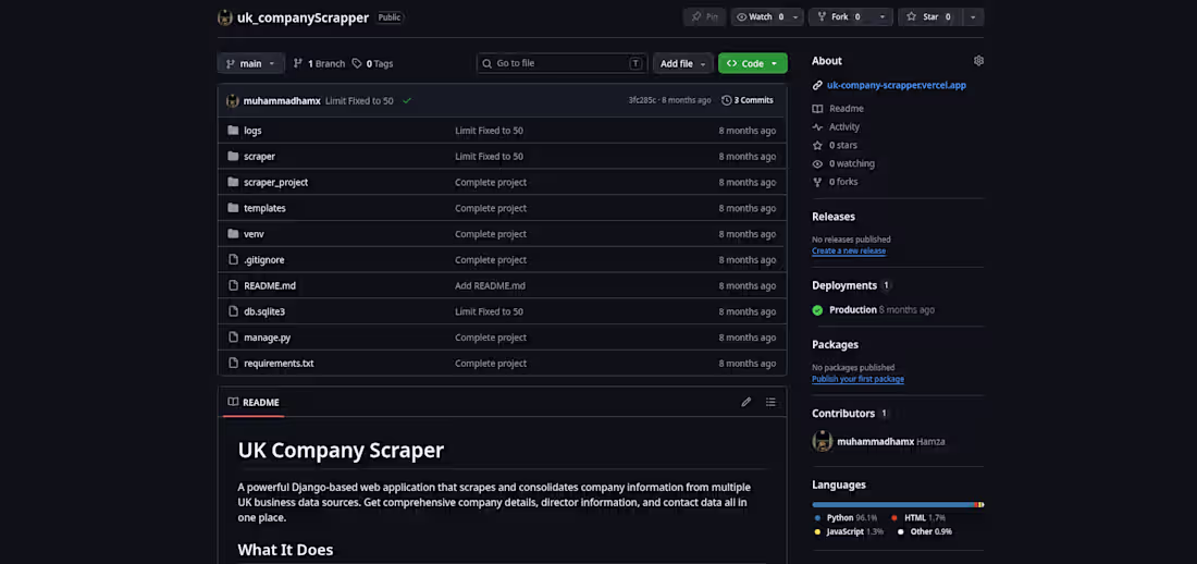 Cover image for B2B intelligence tool — designed
