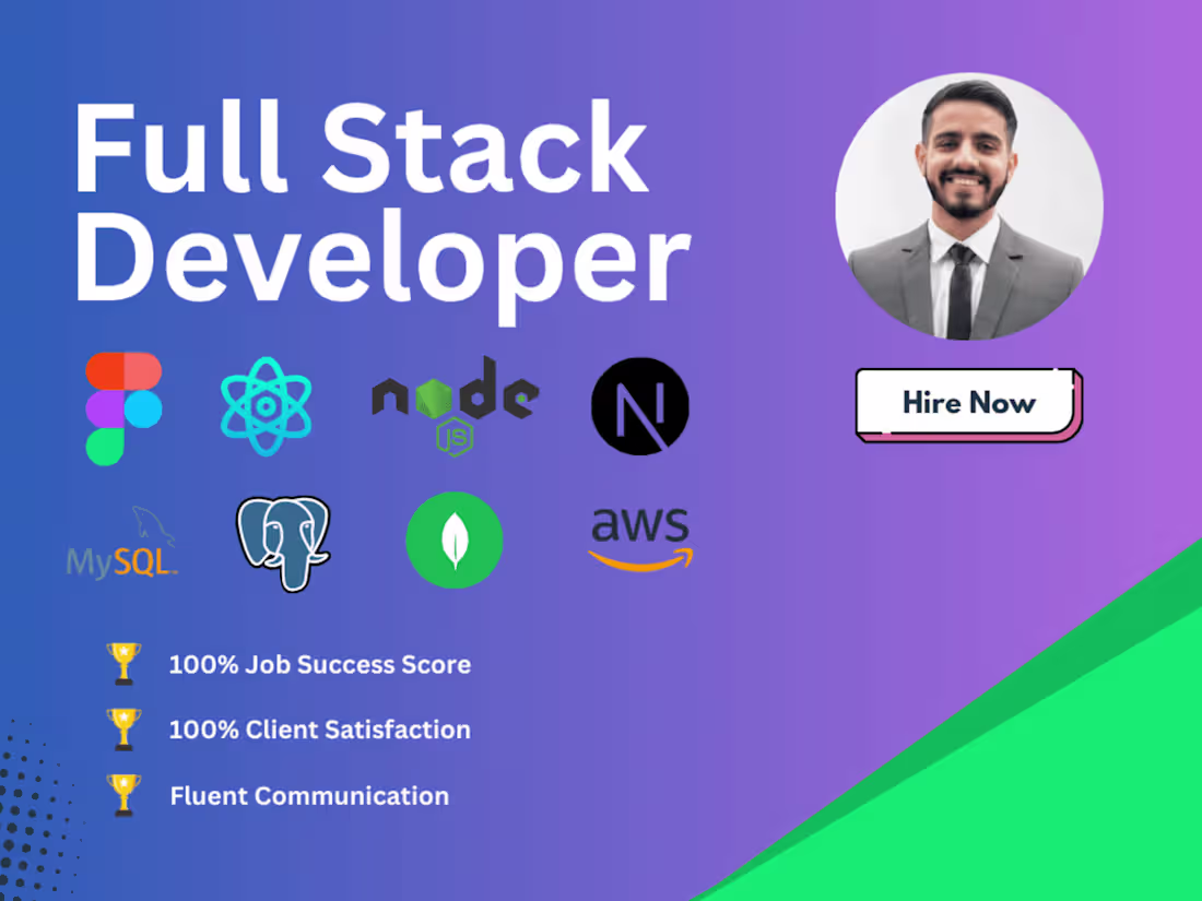Cover image for I will develop full stack web applications