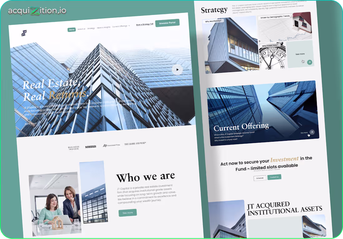 Cover image for JT Capital – GoHighLevel Website The Brief JT Capital needed...