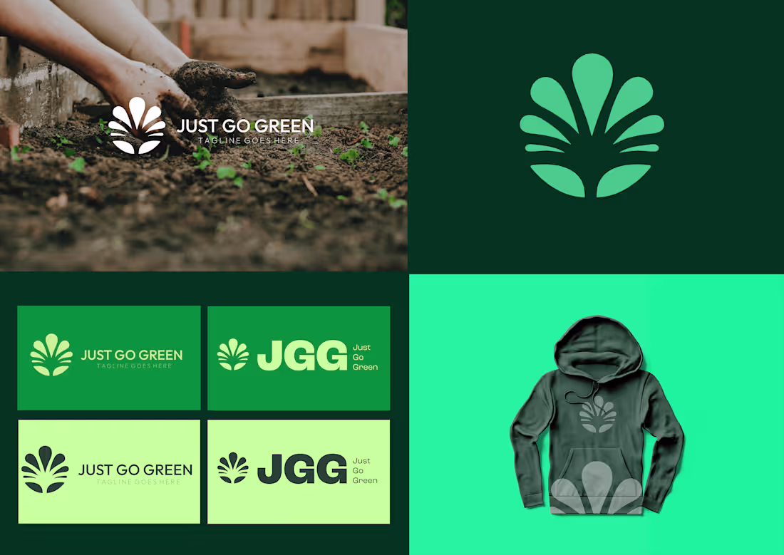 Cover image for Just Go Green Logo + Branding
