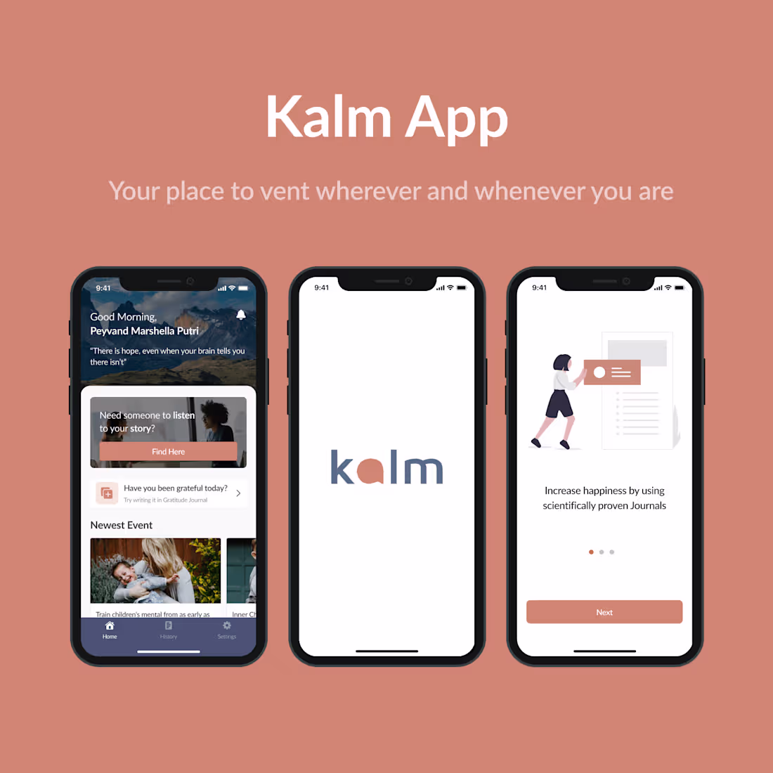 Cover image for Redesign App: Kalm - Online Counseling