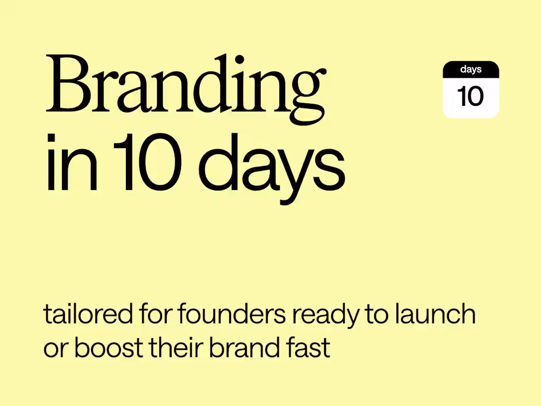Cover image for A 10-Day branding sprint for fast-moving founders