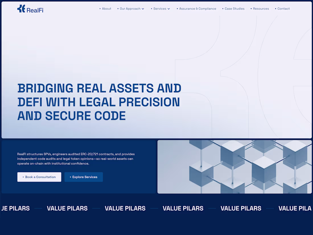Cover image for RealFi: Responsive Fintech SaaS Dashboard (Webflow + CMS)