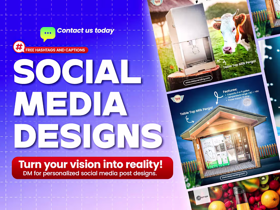 Cover image for 6 high-quality social media posts with captions & hashtags