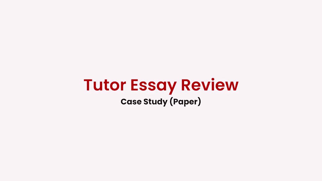 Cover image for Tutor Essay Review