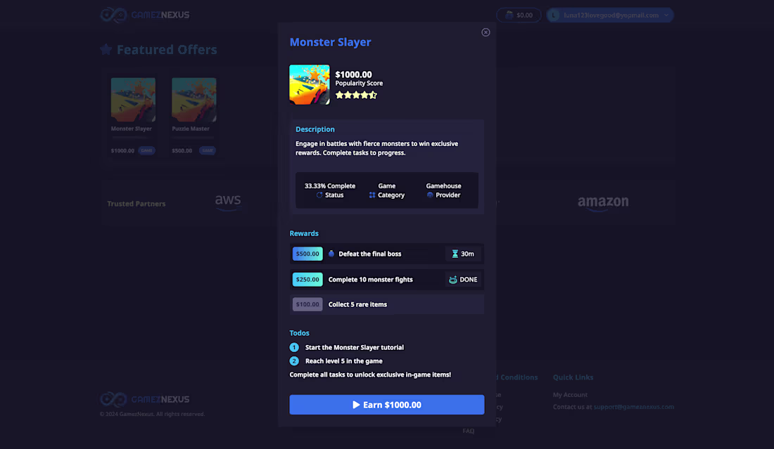 Cover image for Gamez Nexus: Gaming platform