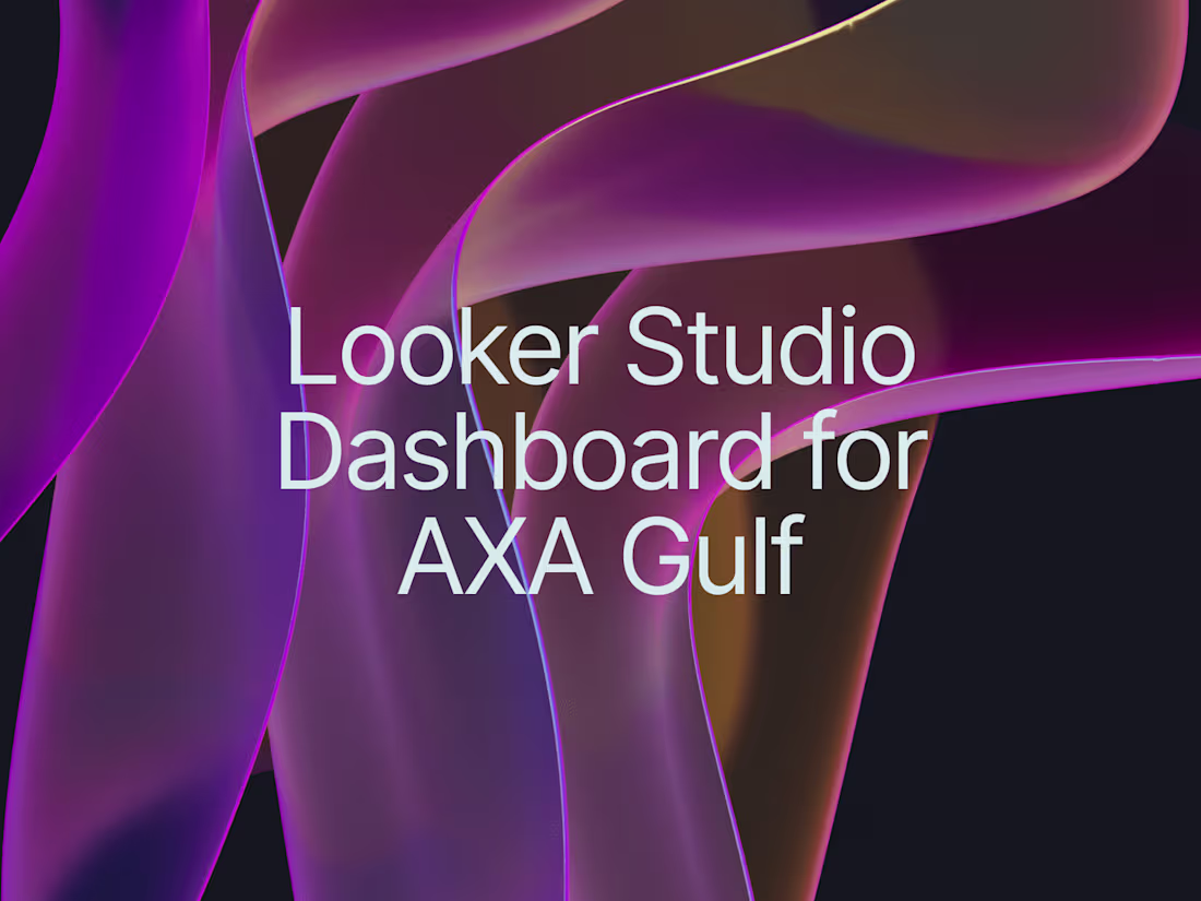 Cover image for Looker Studio Dashboards - AXA Gulf
