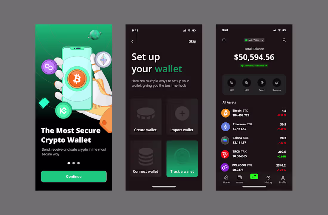Cover image for Crypto Wallet Mobile App Design
