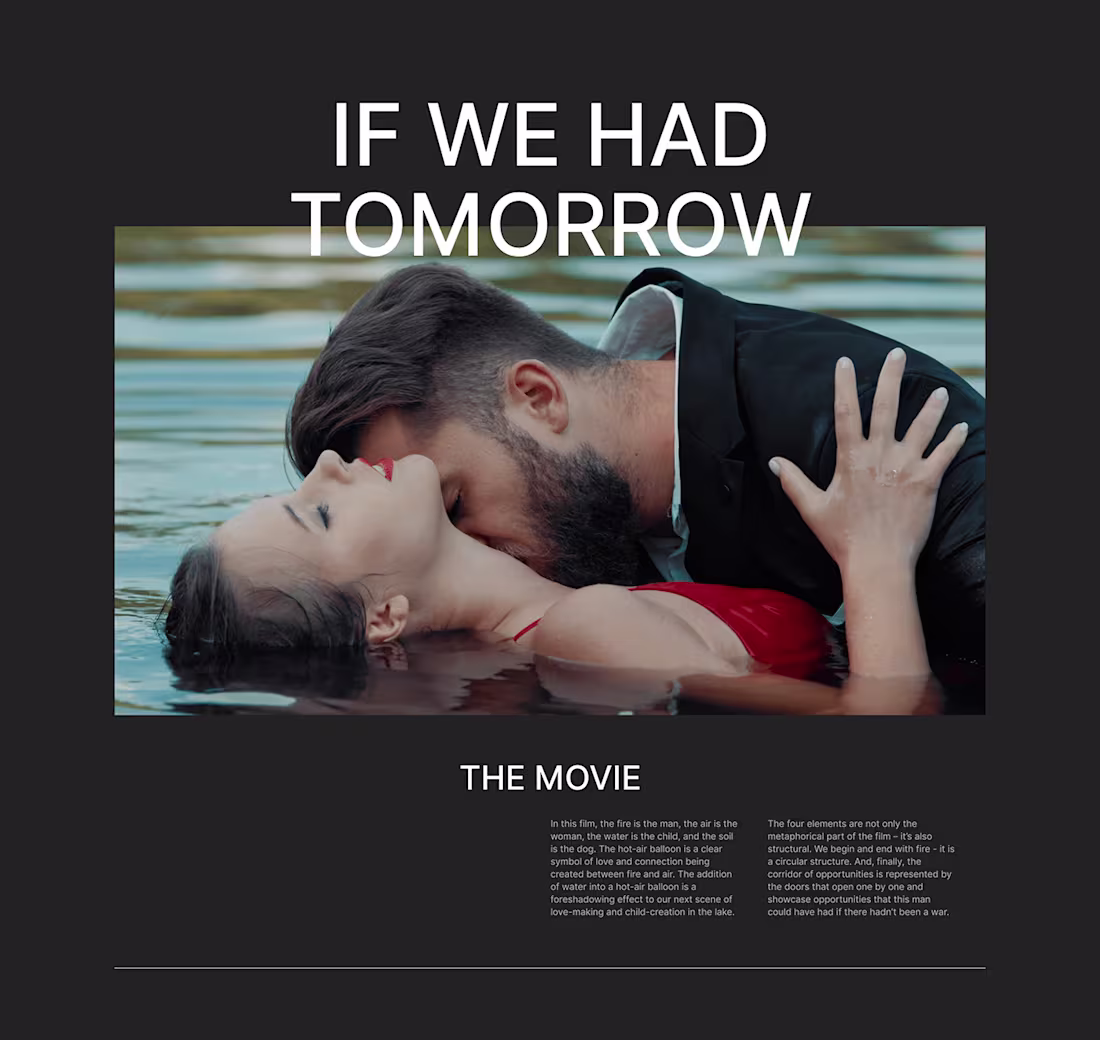 Cover image for IF WE HAD TOMORROW | The movie — Web Design and Development