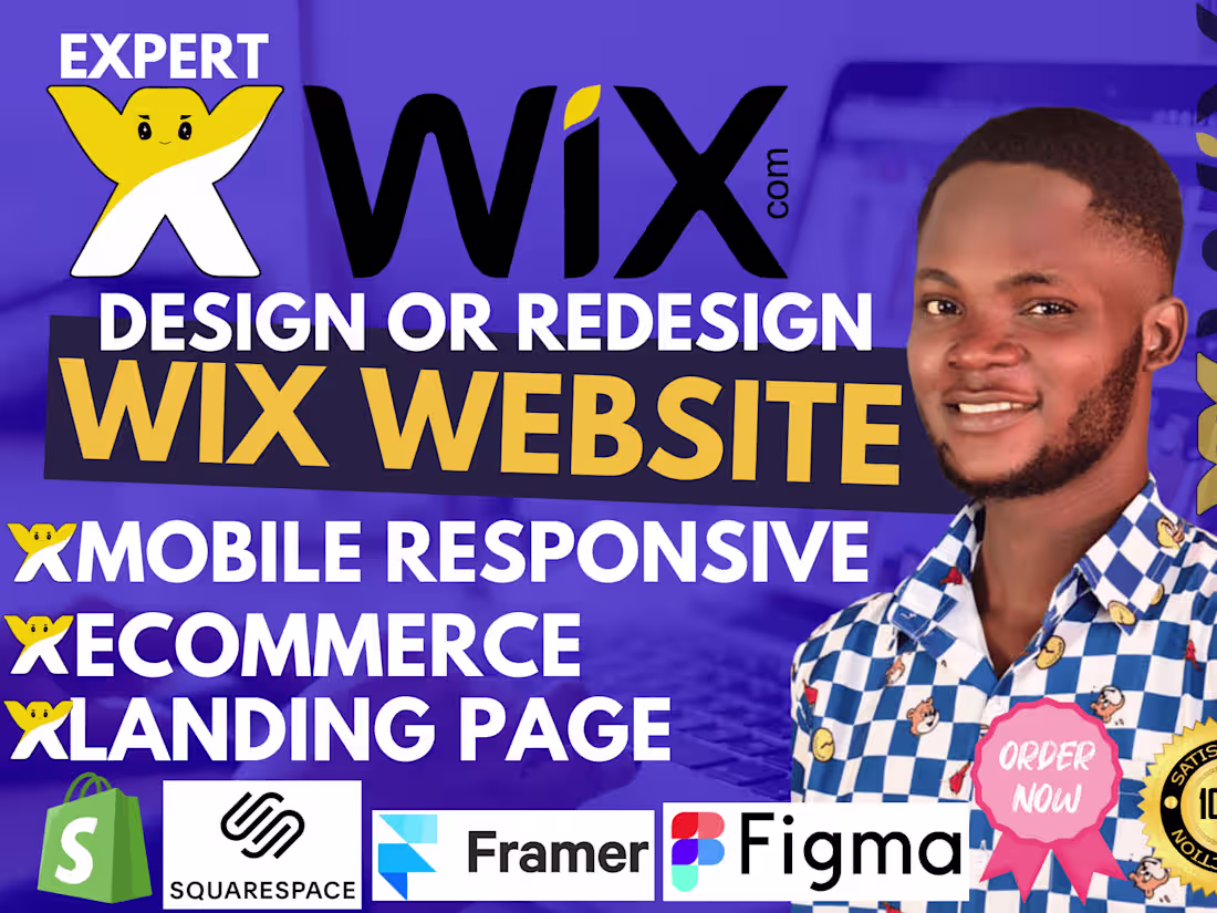 Cover image for design wix website, real estate website, ecommerce store