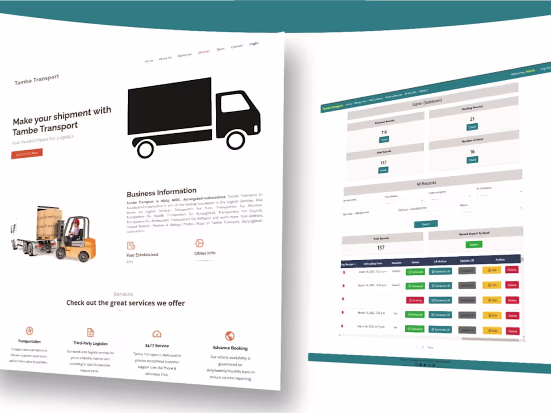 Cover image for Tambe Transport