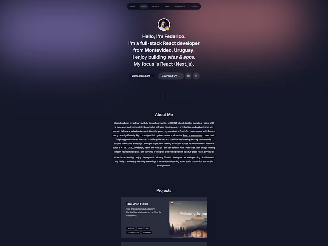 Cover image for Federico | Personal Portfolio