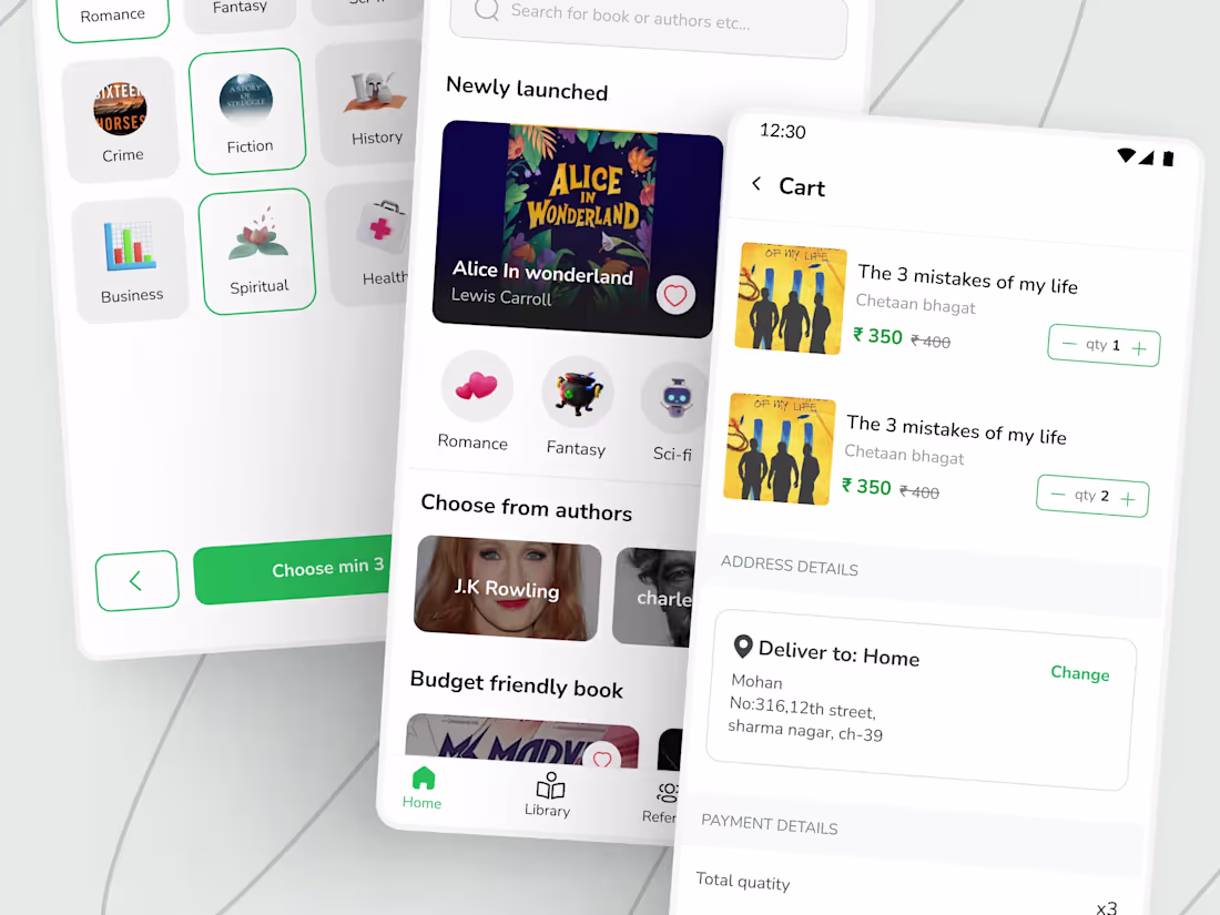 Cover image for Book purchase app-Concept