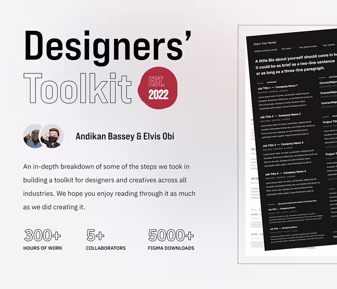 Cover image for Designers' Toolkit - A Mini Case Study