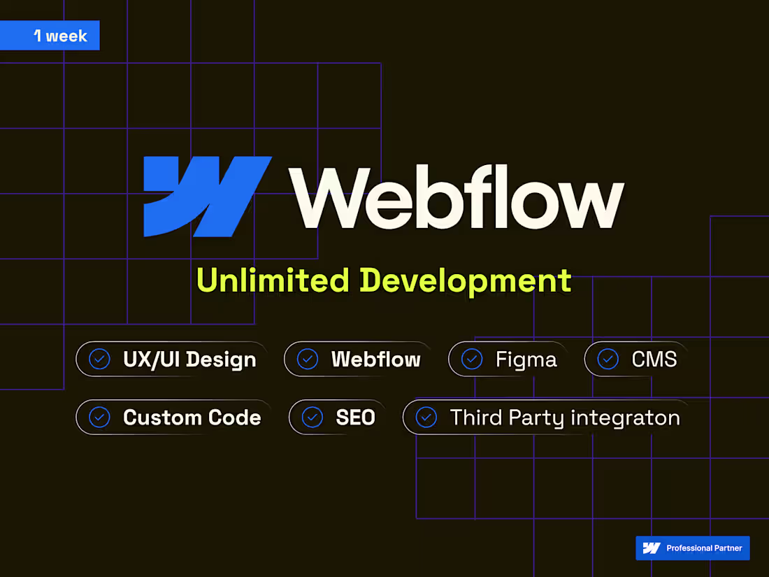 Cover image for Unlimited UI/UX Design & Webflow Development
