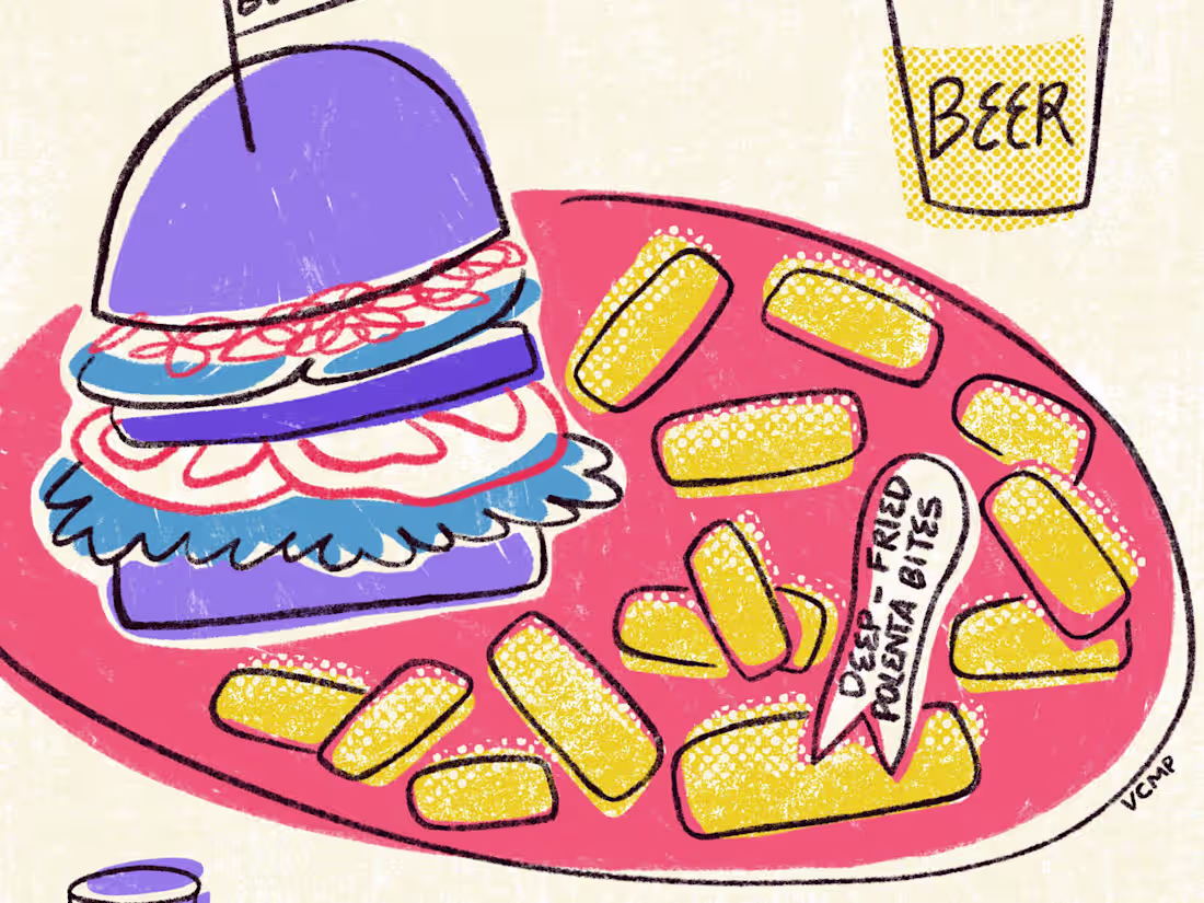 Cover image for Vegan Burger Illustration for Artwort Magazine