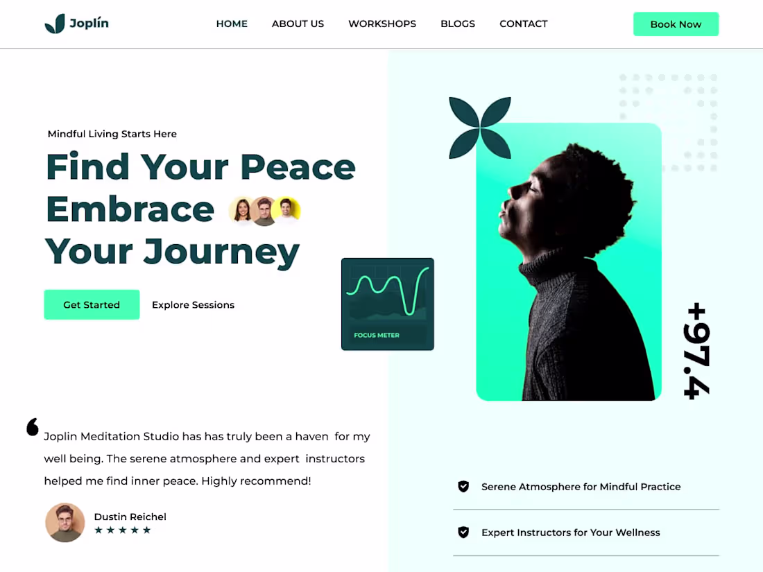 Cover image for Joplin Yoga Studio - Website & Branding By Khaled Farhad