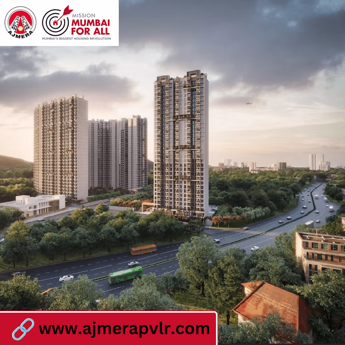 Cover image for Ajmera PVLR Mission Mumbai For All Powai Vihar Link Road 1 2 3 B
