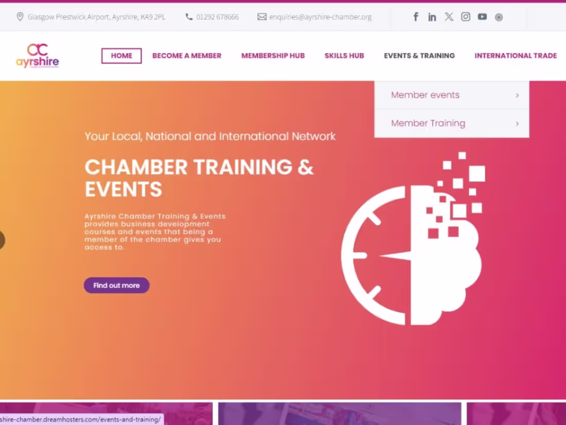 Cover image for Ayrshire Chamber Event Booking