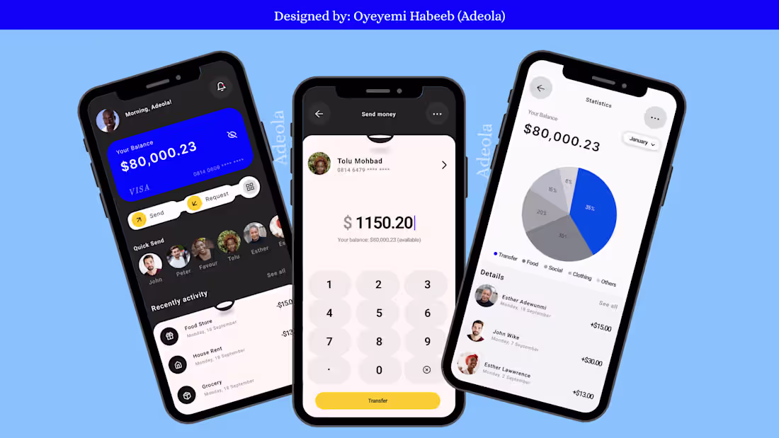 Cover image for SmartPay – Modern Mobile Banking/Fintech UI/UX Concept
