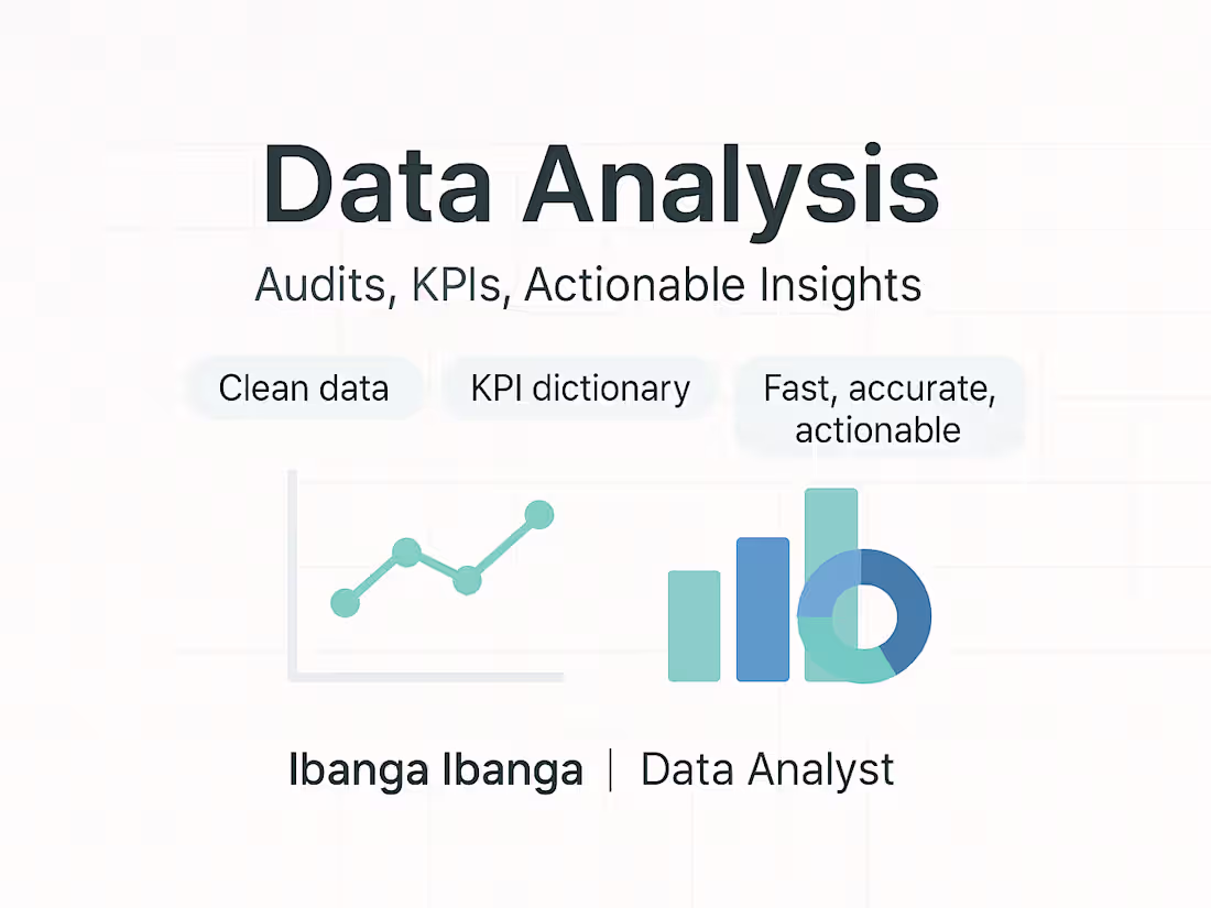 Cover image for Data Analysis Audit and Action Plan